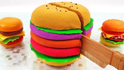 شن بازی کودکان - برش همبرگر برای سرگرمی