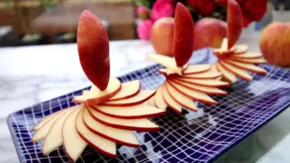 ایده های خلاقانه میوه آرایی با استفاده از سیب در چند دقیقه