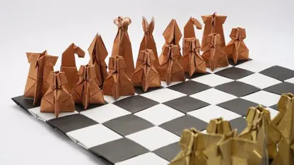 آموزش اوریگامی - صفحه شطرنجی در یک ویدیو