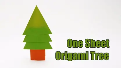 اموزش اوریگامی ساخت درخت کریسمس در چند دقیقه