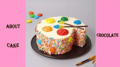 طرز تهیه کیک با تم پالت نقاشی در یک نگاه