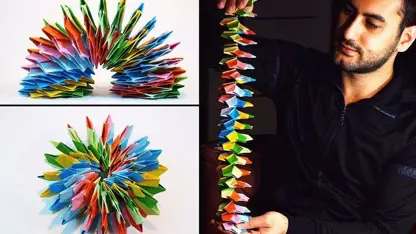 آموزش اوریگامی ساخت "آویز تزیینی 3 بعدی" در چند دقیقه