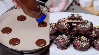 طرز تهیه پنکیک های شکلاتی پر شده در کمترین زمان