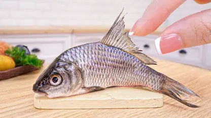 آشپزی مینیاتوری - ماهی سفید مینیاتوری 🐟