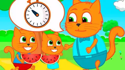کارتون خانواده گربه با داستان - سریع خوردن هندوانه