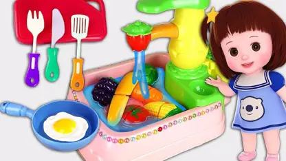 عروسک بازی کودکان این داستان - شستن میوه ها