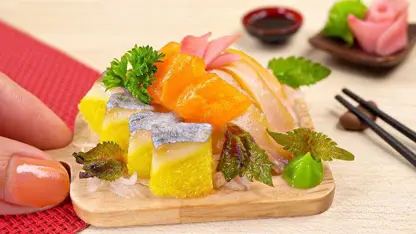 ترفند آشپزی مینیاتوری - طرز تهیه ساشیمی ژاپنی