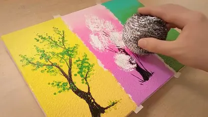 آموزش نقاشی برای مبتدیان - کشیدن سه درخت مختلف
