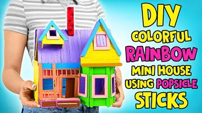 کاردستی خانه کوچک رنگین کمان برای سرگرمی