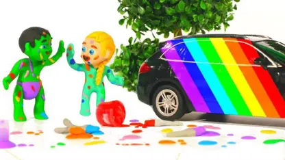 کارتون خمیری با داستان - رفع تصادف اتومبیل با رنگین کمان
