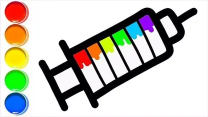 اموزش نقاشی و کشیدن امپول به همراه اموزش رنگ ها در یک ویدیو