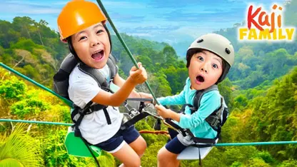 خانواده کاجی این داستان - رایان اما و کیت zipline!