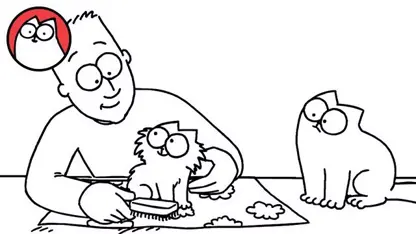 کارتون گربه سایمون این داستان "pawtrait"