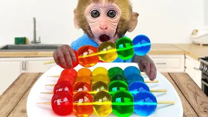 برنامه کودک بچه میمون - ژله رنگین کمان برای سرگرمی