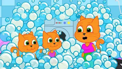 کارتون خانواده گربه با داستان - حباب های صابون