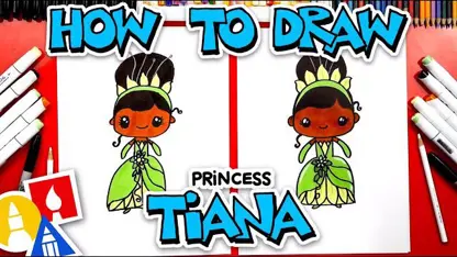 نقاشی کودکانه - شاهزاده خانم تیانا در یک نگاه
