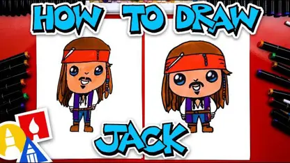 آموزش نقاشی به کودکان - جک اسپار و دزدان دریایی با رنگ آمیزی