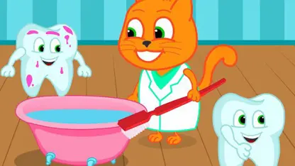 کارتون خانواده گربه این داستان - دندانپزشک در حمام