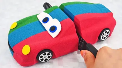آموزش شن بازی کودکان ساخت ماشین مک کوئین در چند دقیقه