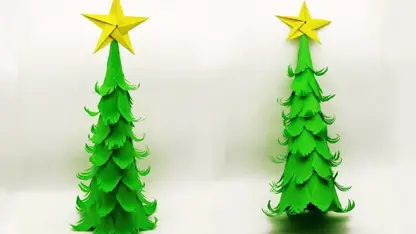 آموزش اوریگامی ساخت درخت کریسمس کاغذی در چند دقیقه