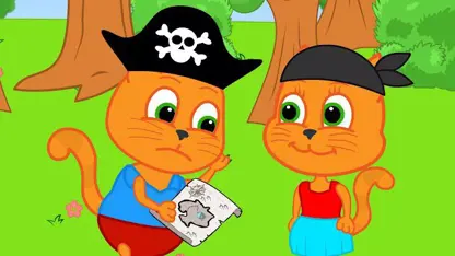 کارتون خانواده گربه با داستان - گنجینه دزدان دریایی