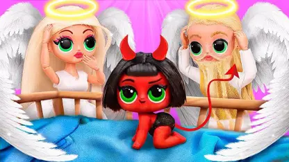 ایده کاردستی برای عروسک - شیطان و خانواده فرشته