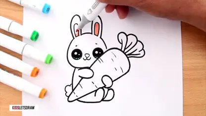 آموزش نقاشی به کودکان - کشیدن یک خرگوش با رنگ آمیزی