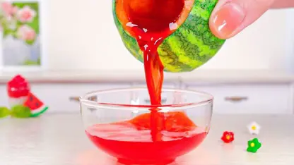 آشپزی مینیاتوری - ژله هندوانه رنگین کمان در یک نگاه