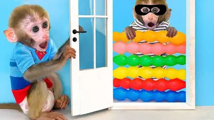 برنامه کودک بچه میمون - بالون رنگین کمان برای سرگرمی