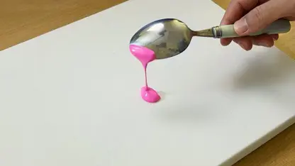 آموزش نقاشی - تکنیک نقاشی با قاشق با رنگ آمیزی