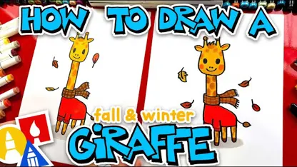 کودکان یک زرافه پاییزی در یک نگاه