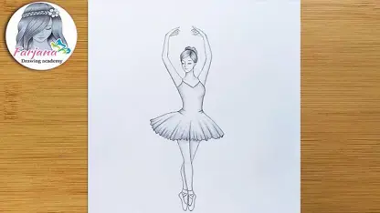 آموزش طراحی با مداد برای مبتدیان - دختر در حال رقص