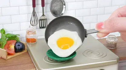 ترفند آشپزی مینیاتوری - صبحانه آمریکایی مینیاتوری شگفت انگیز