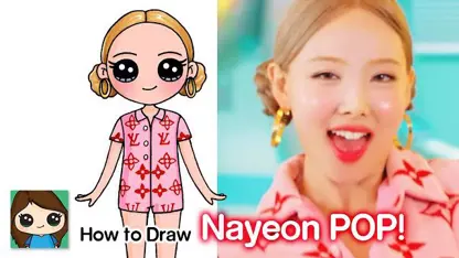 آموزش نقاشی - چگونه nayeon را بکشیم با رنگ آمیزی
