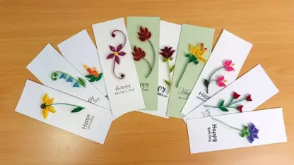 آموزش کاردستی با کاغذ برای کودکان - 10 کارت پستال ساده