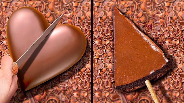 28 روش و ایده تزیین دسر و شکلات در خانه