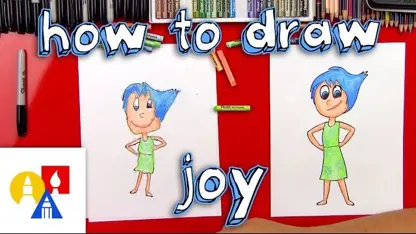 اموزش نقاشی به کودکان "joy در inside out" در چند دقیقه