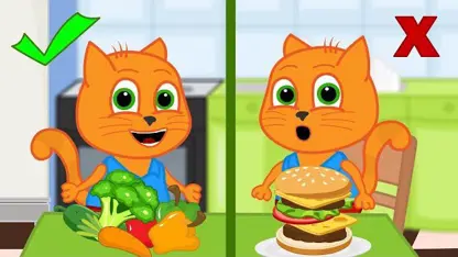 کارتون خانواده گربه با داستان - چالش همبرگر