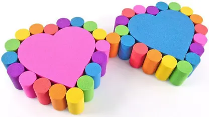 شن بازی کودکان - ساخت قلب های رنگی در یک نگاه