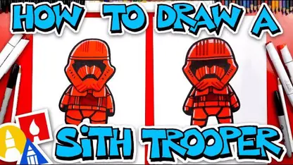 آموزش نقاشی به کودکان "sith trooper در جنگ ستاره ها"