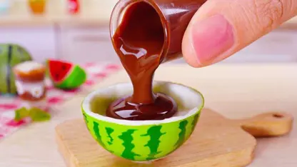 ترفند آشپزی مینیاتوری - ایده های تزیین ژله شکلاتی