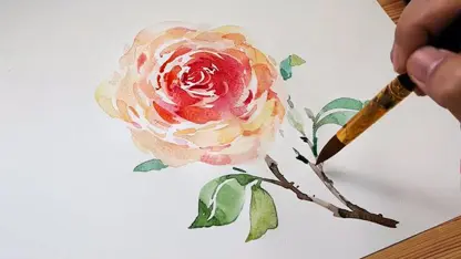 آموزش نقاشی آبرنگ برای مبتدیان - نقاشی آبرنگ گل