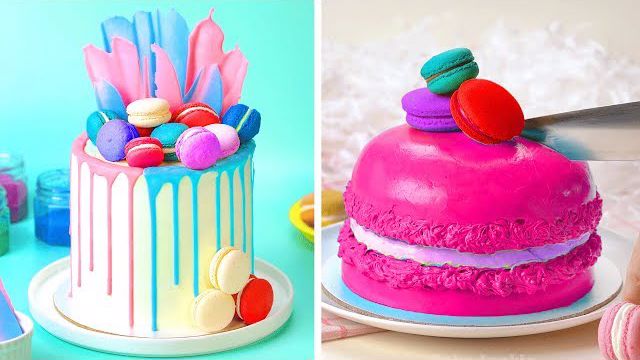 ایده تزیین شیرینی ماکارون توت فرنگی برای جشن ها