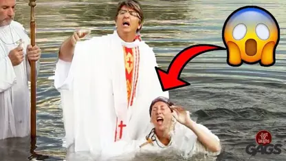 دوربین مخفی خنده دار - کشیش سعی کرد او را غرق کند