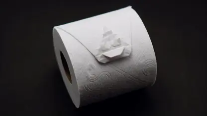 آموزش اوریگامی - کاغذ توالت اوریگامی برای سرگرمی