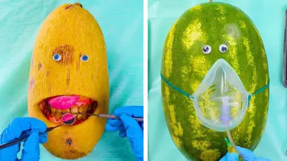 ترفندهای خلاقانه - تزئین جراحی روی میوه ها و سبزیجات
