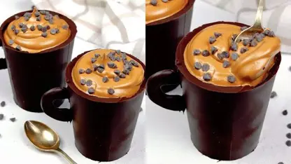 طرز تهیه دسر لیوانی شکلاتی با خامه قهوه در کمترین زمان