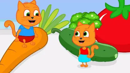 کارتون خانواده گربه با داستان - سبزیجات غول پیکر