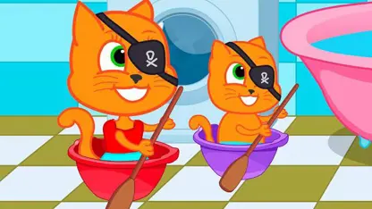 کارتون خانواده گربه این داستان - قایق دزدان دریایی