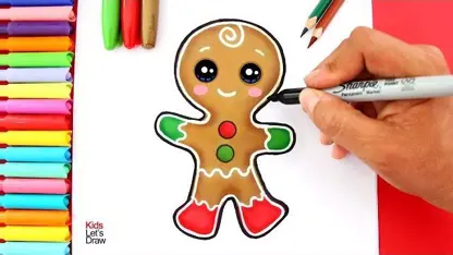 اموزش نقاشی به کودکان "کوکی کریسمس" در چند دقیقه